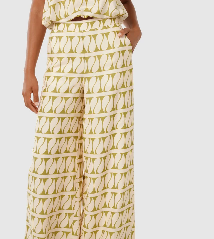 forever new  HALLE Linen Wide Leg Pants for Women | Best Price UAE